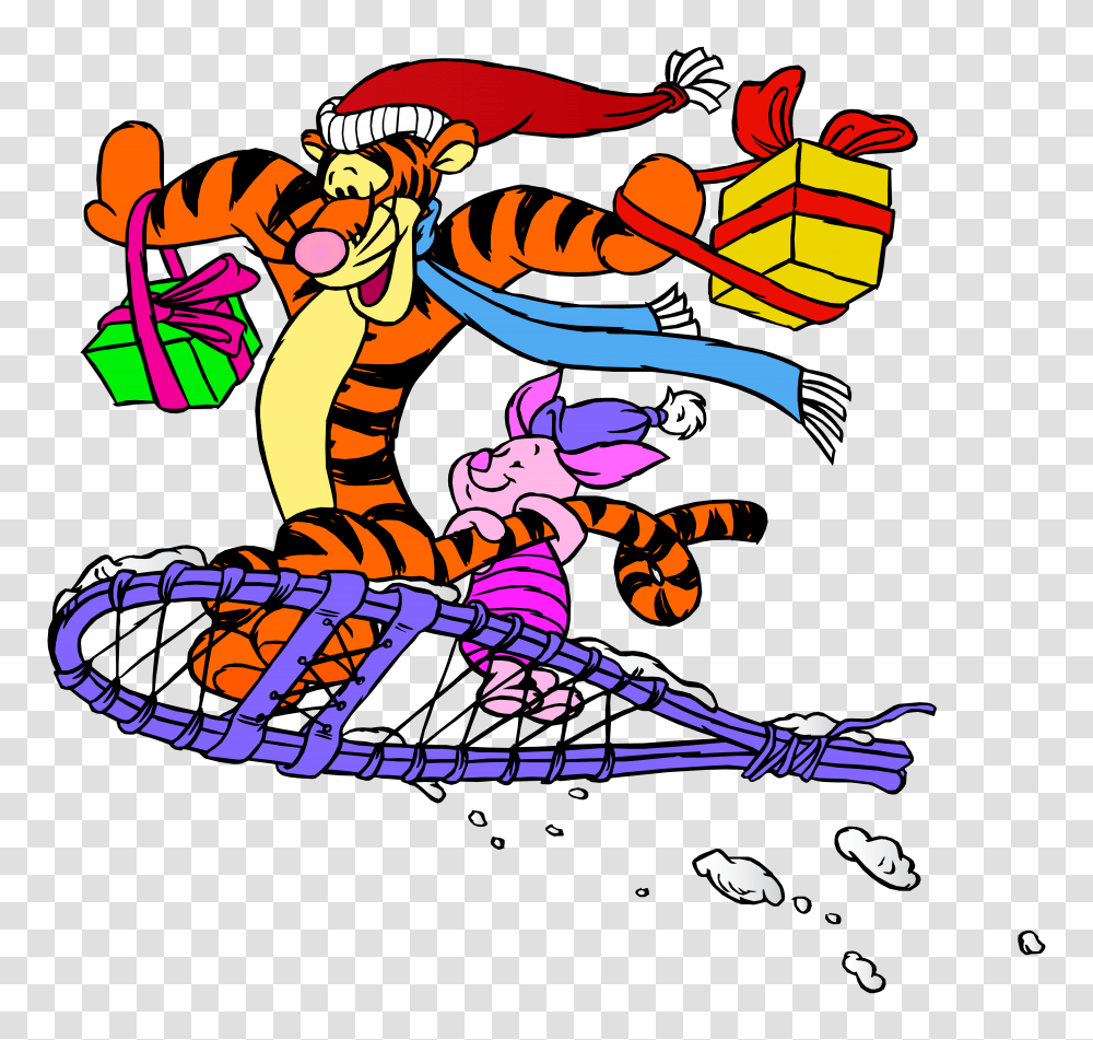 Tigger Christmas Clipart, Poster, Advertisement, Hand Transparent Png