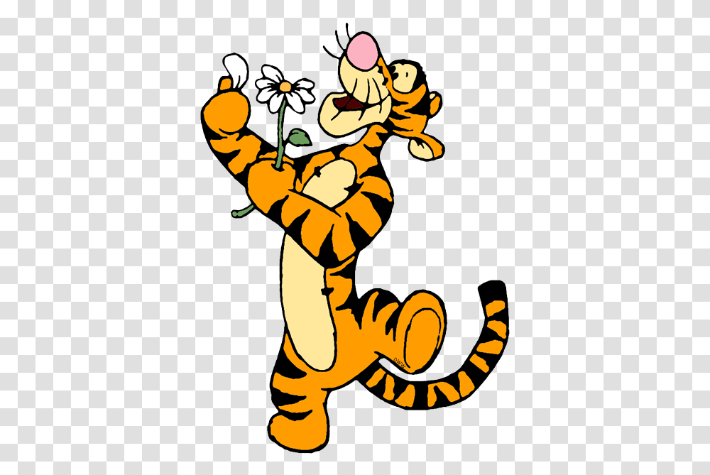 Tigger Flower Jpg Free Download Winnie The Tigger Flower Clipart, Hand, Graphics, Poster, Advertisement Transparent Png