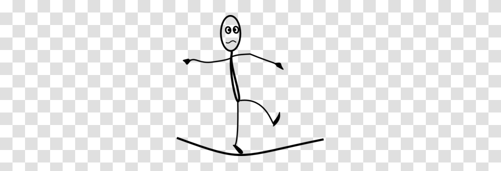 Tight Rope Walker Stickman Clip Art For Web, Gray, World Of Warcraft Transparent Png