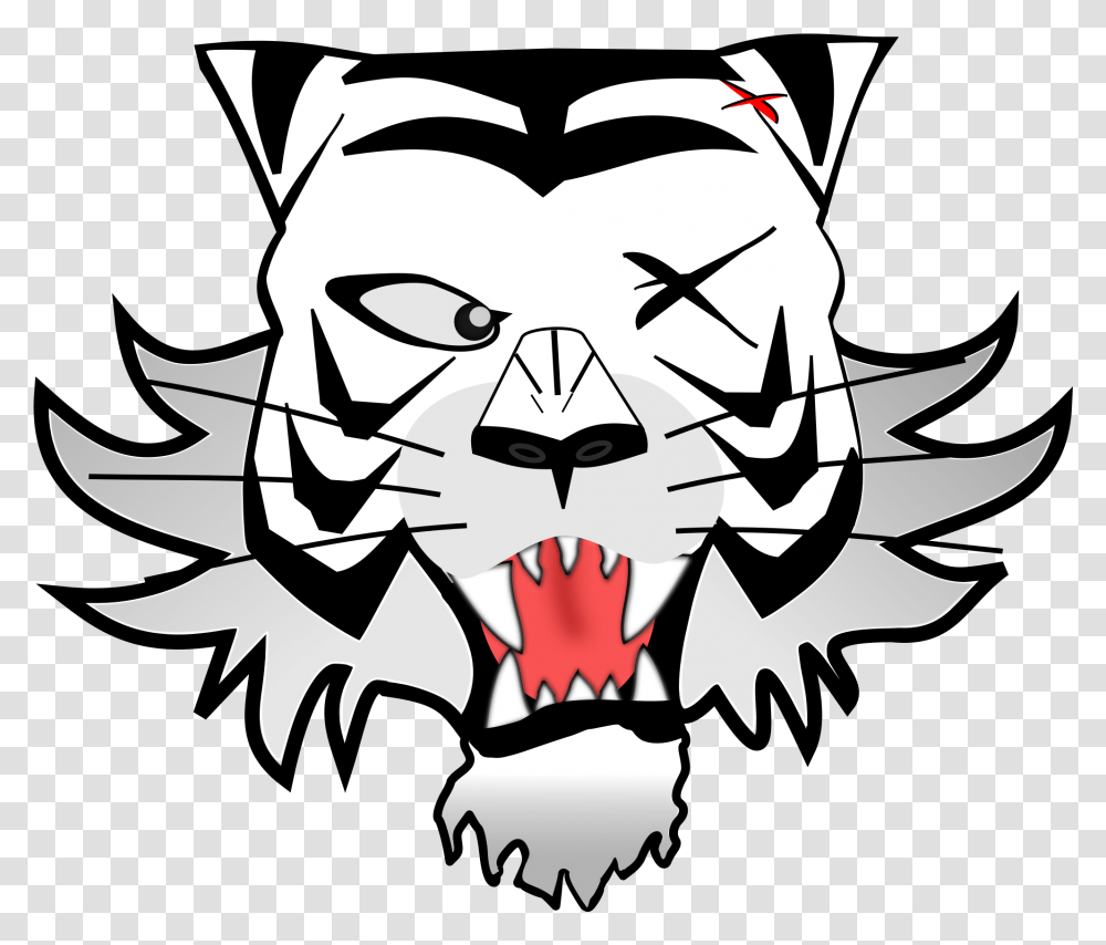 Tigre Bianca Maschera Clip Arts For Web Clip Arts Free Drawings Of Animals One Eye, Stencil, Symbol, Batman Logo, Label Transparent Png