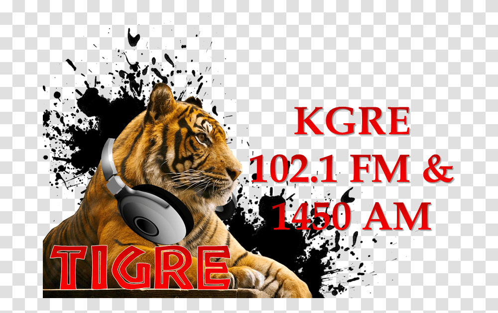 Tigre Radio 1021 Fm1450 Am Animals Beautiful Lion Tiger, Wildlife, Mammal, Electronics, Headphones Transparent Png