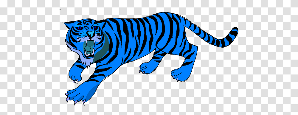 Tiiger Clipart Blue, Animal, Mammal, Wildlife, Tiger Transparent Png