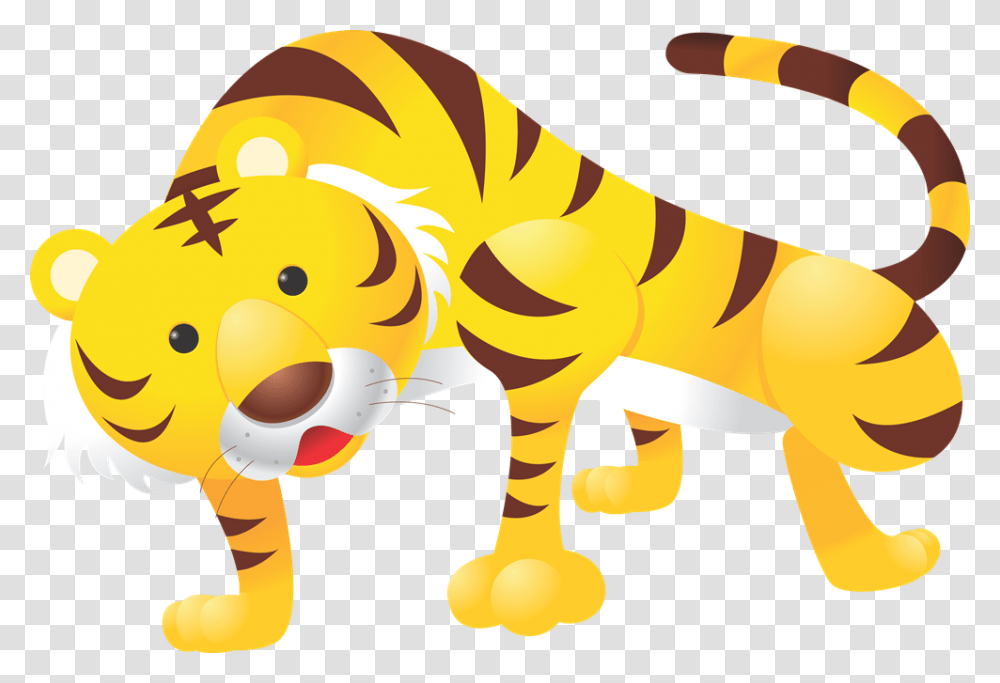 Tiiger Clipart Yellow, Reptile, Animal, Dinosaur, Toy Transparent Png