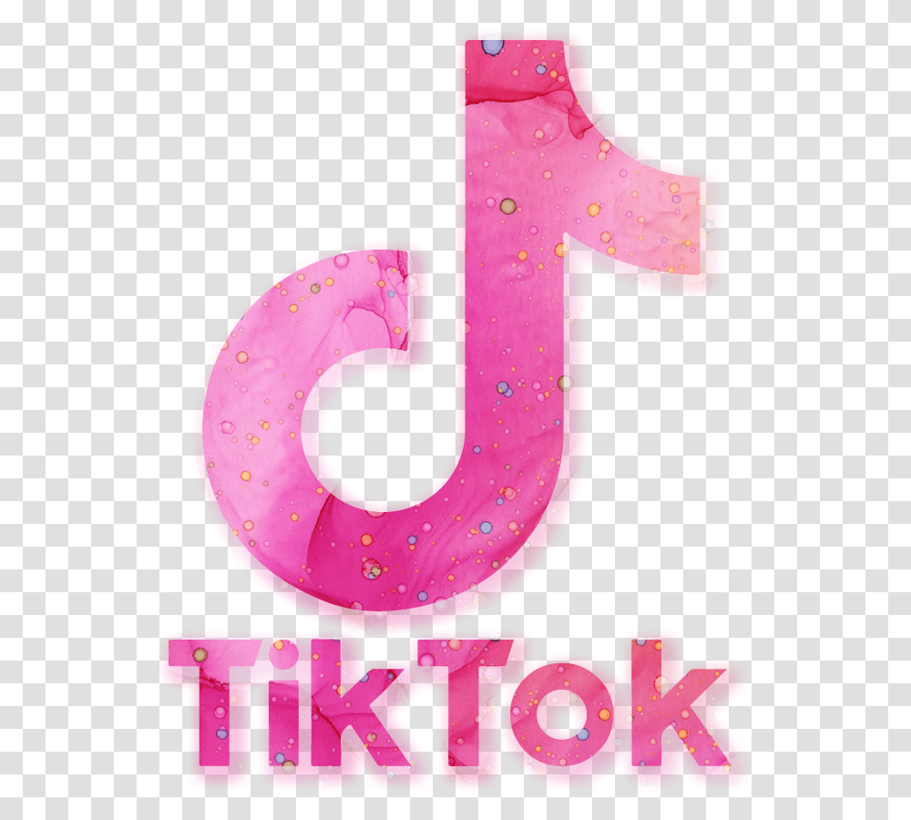 Tik Tok Logo Filled Tik Tok Aesthetic Pink, Alphabet, Text, Number, Symbol Transparent Png