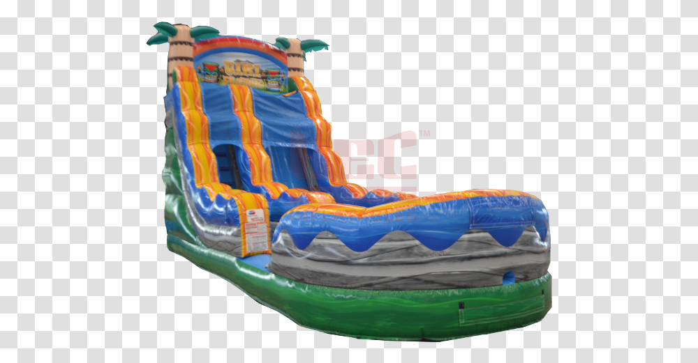 Tiki Plunge 45 Right Tiki Plunge Water Slide, Inflatable, Toy Transparent Png