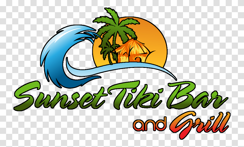 Tiki Sunset Tiki Bar, Plant, Text, Vegetation, Helmet Transparent Png