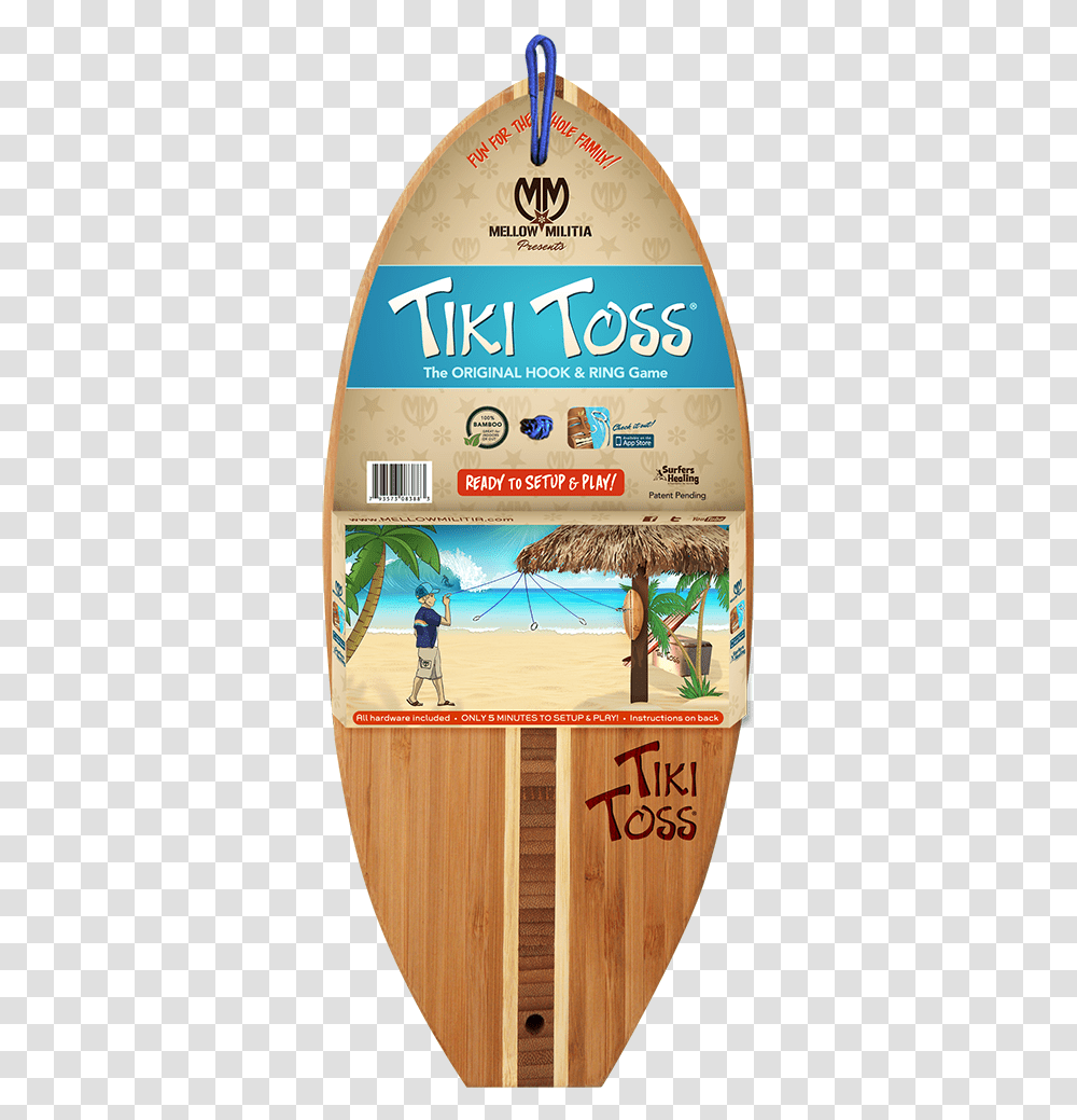 Tiki Surf Mockup Web Surfboard Tiki Wood, Person, Outdoors, Nature, Sea Transparent Png