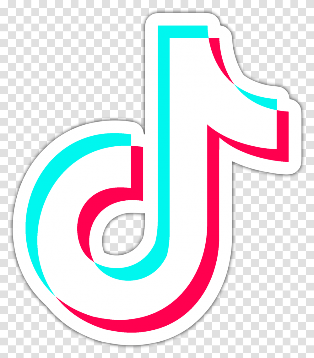Tiktok Logo Icon Tiktok Logo, Text, Number, Symbol, Alphabet Transparent Png