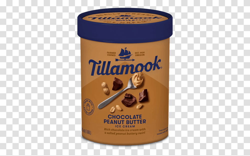 Tillamook Chocolate Peanut Butter Ice Cream, Food, Dessert, Spoon, Cutlery Transparent Png