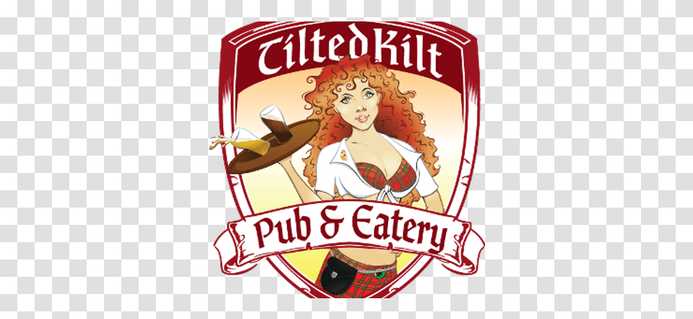 Tilted Kilt Pub For Adult, Label, Text, Symbol, Person Transparent Png