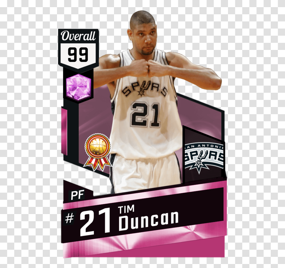 Tim Duncan Pink Diamond Card, Person, Poster, Advertisement, People Transparent Png
