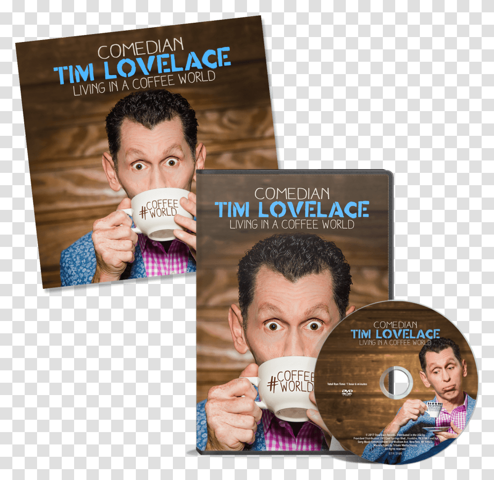 Tim Lovelace Living In A Coffee World Cd Comedian, Person, Human, Disk, Dvd Transparent Png