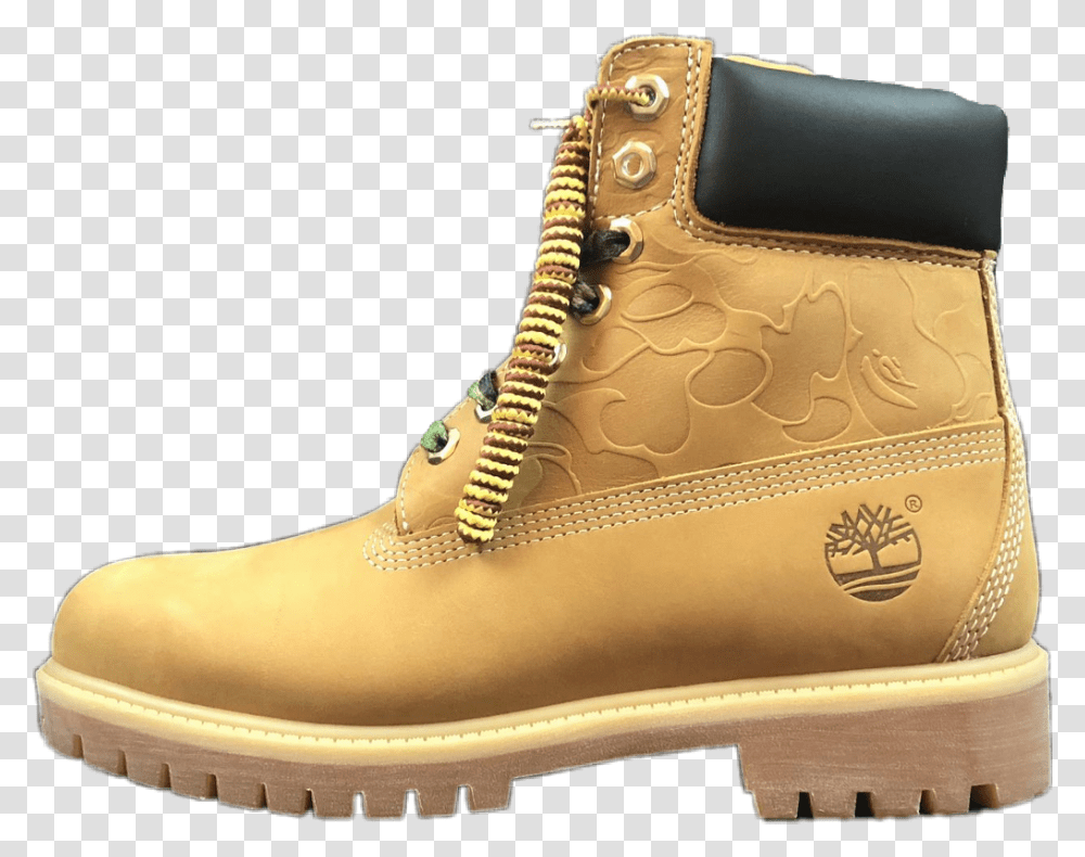 Timberland Bape Undefeated Boot Boots Work Boots, Apparel, Footwear, Shoe Transparent Png