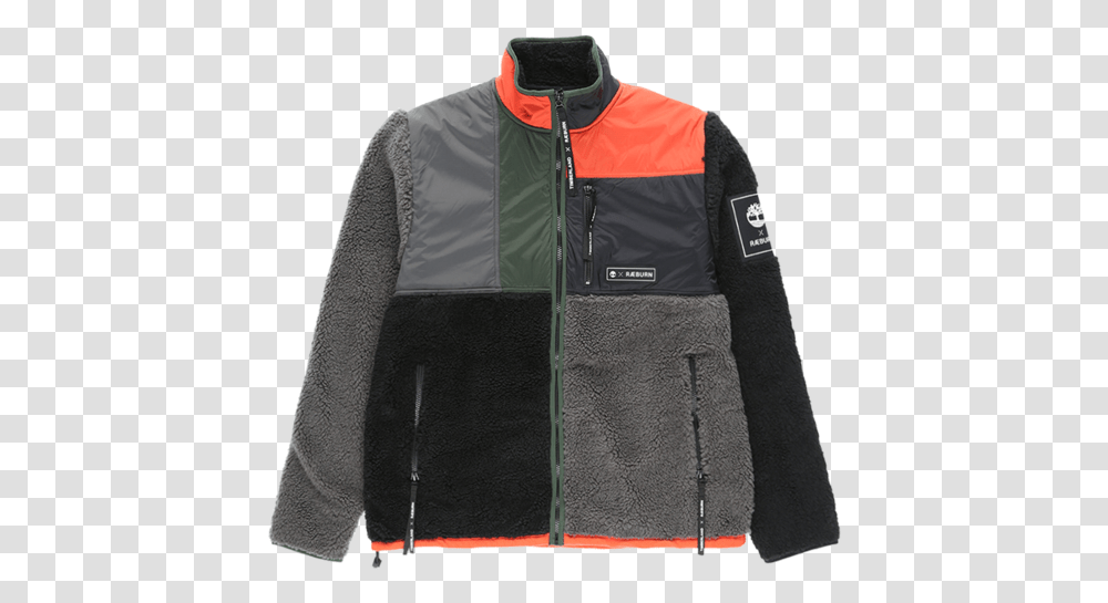 Timberland Raeburn X Colorblock Jacket Spicy Orange Pocket, Clothing, Apparel, Coat, Person Transparent Png