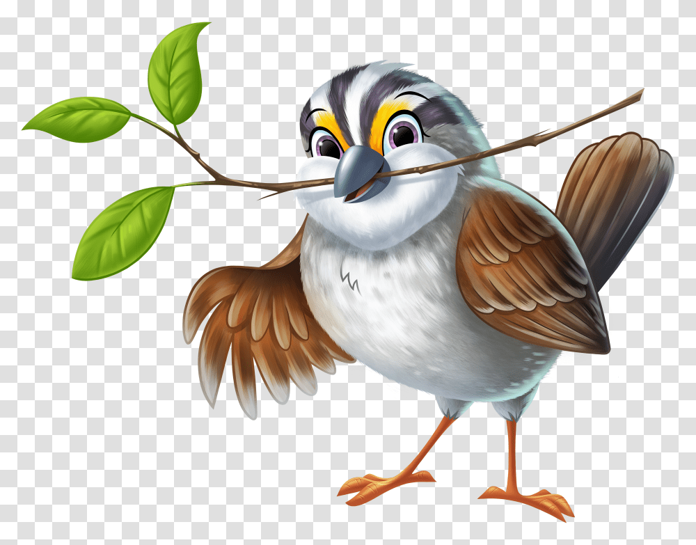 Time Lab Vbs Animals Image With Sparrow Bird Cartoon Transparent Png