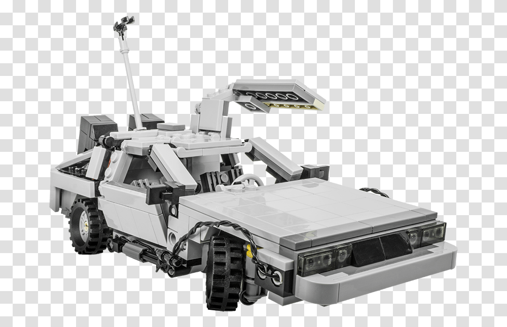 Time Machine 875 Lego Delorean Time Machine, Vehicle, Transportation, Spaceship, Aircraft Transparent Png