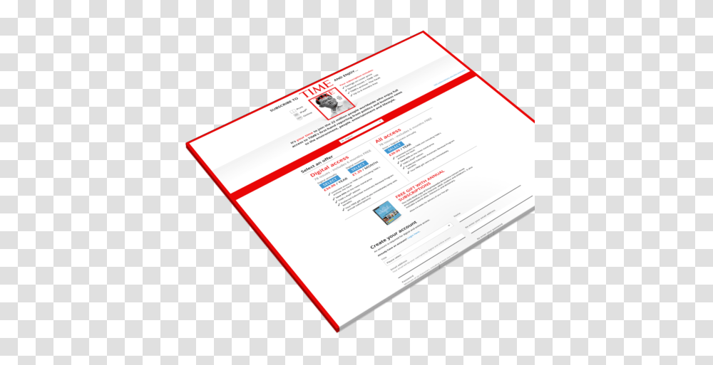 Time Magazine Subscription Website, Business Card, Paper, Advertisement Transparent Png