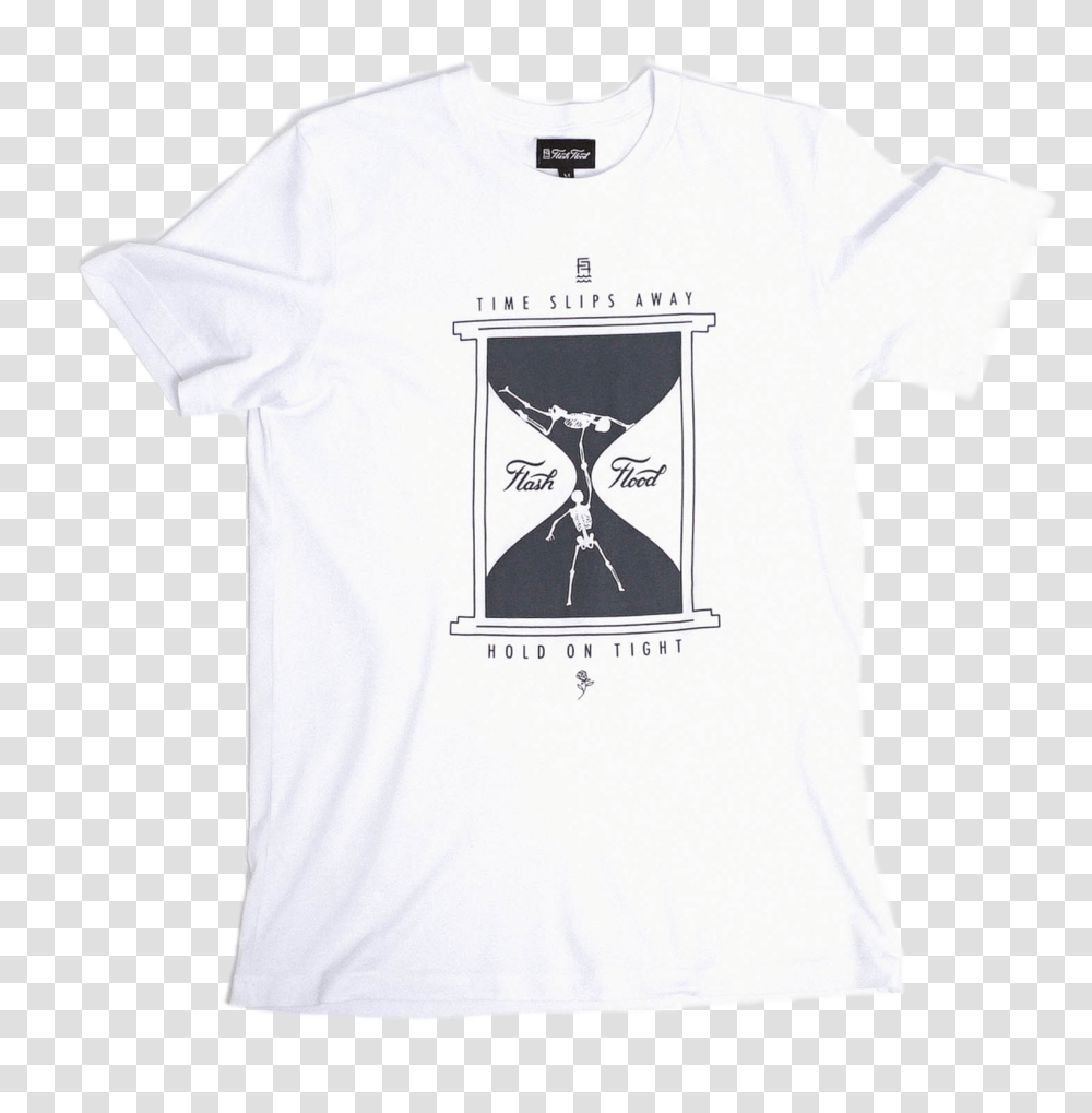 Time Slips Away Tee White Active Shirt, Apparel, T-Shirt, Hourglass Transparent Png