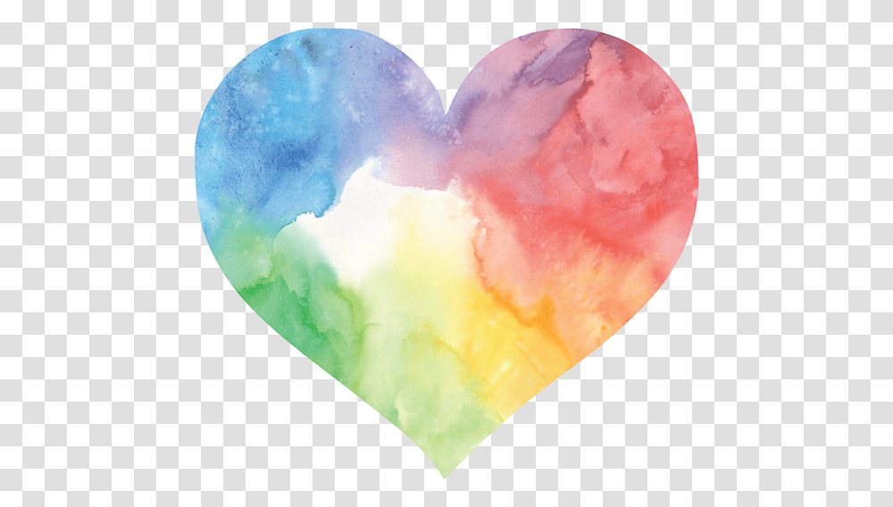 Time To Shine Program Watercolor Rainbow Heart, Plectrum, Mineral Transparent Png