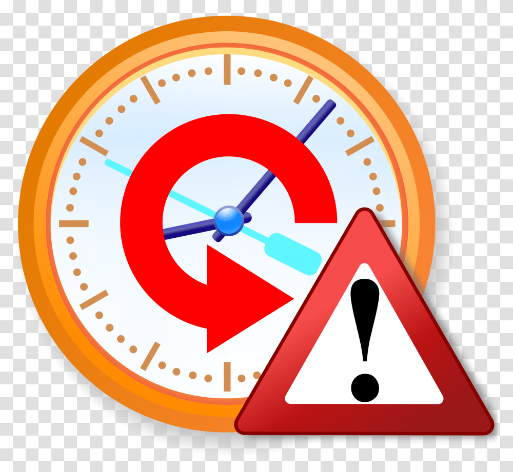 Time Travel Warning Icon Background Clock Vector, Analog Clock Transparent Png