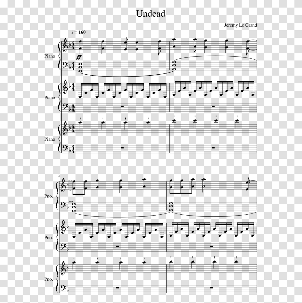 Timebomb Walk The Moon Sheet Music, Gray, World Of Warcraft Transparent Png