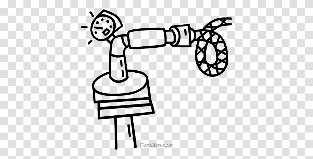 Timer On A Pipehose Royalty Free Vector Clip Art Illustration, Machine Transparent Png
