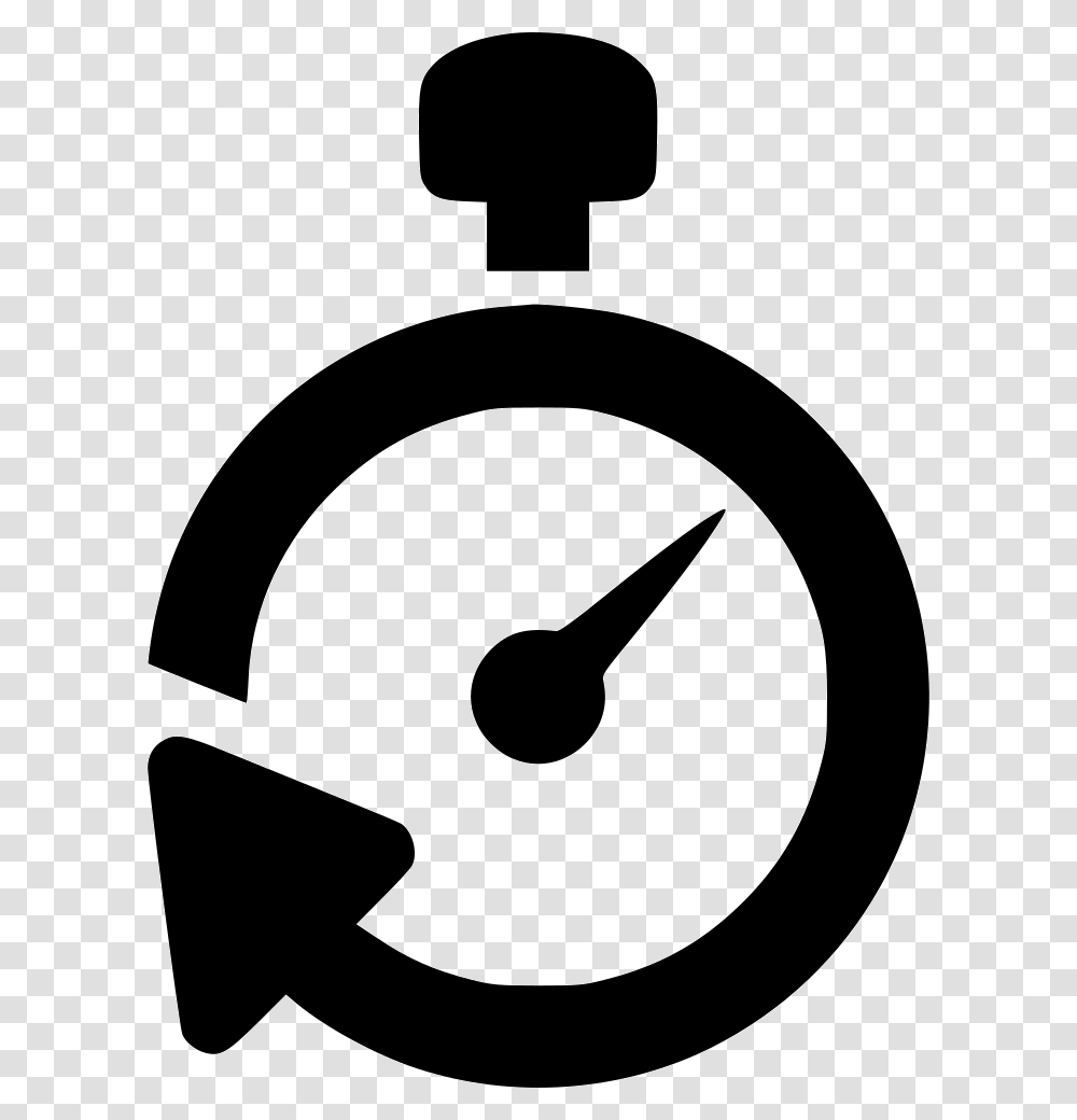Timer Return Arrow Icon, Stencil, Logo, Trademark Transparent Png
