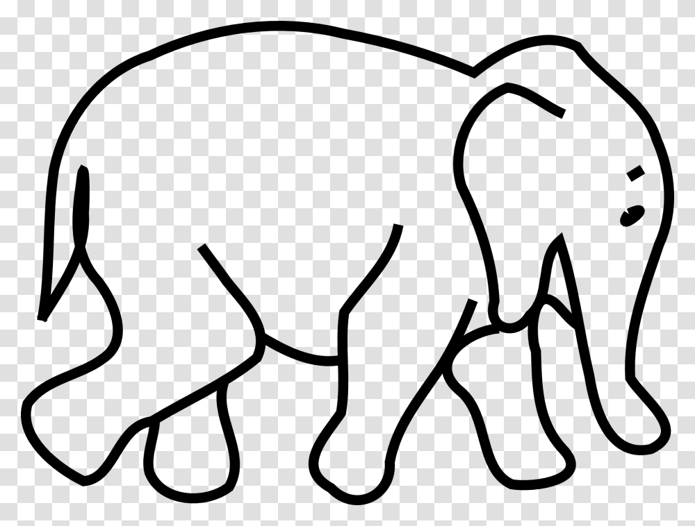 Timon De Barco Elephant Clipart Black And White, Wildlife, Animal, Mammal, Bow Transparent Png