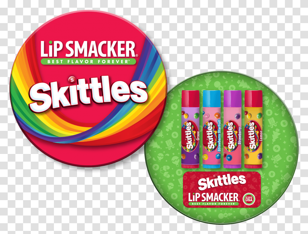 Tin Collection Lip Smacker Skittles Tin, Gum Transparent Png