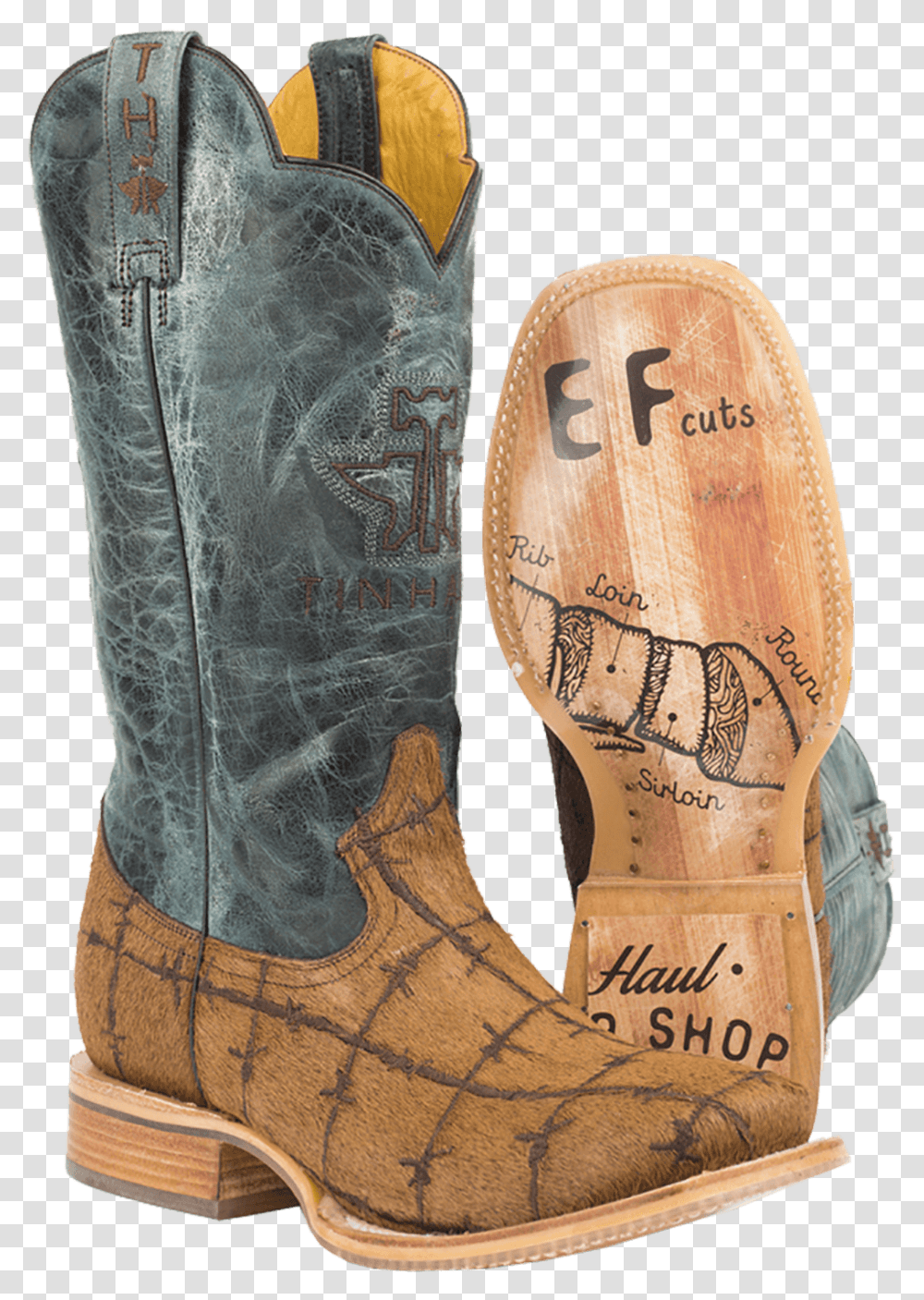 Tin Haul Men's Hair On Hairy Metal Cowboy Boot Wprime Mens Tin Haul Cowboy Boots, Apparel, Footwear, Shoe Transparent Png
