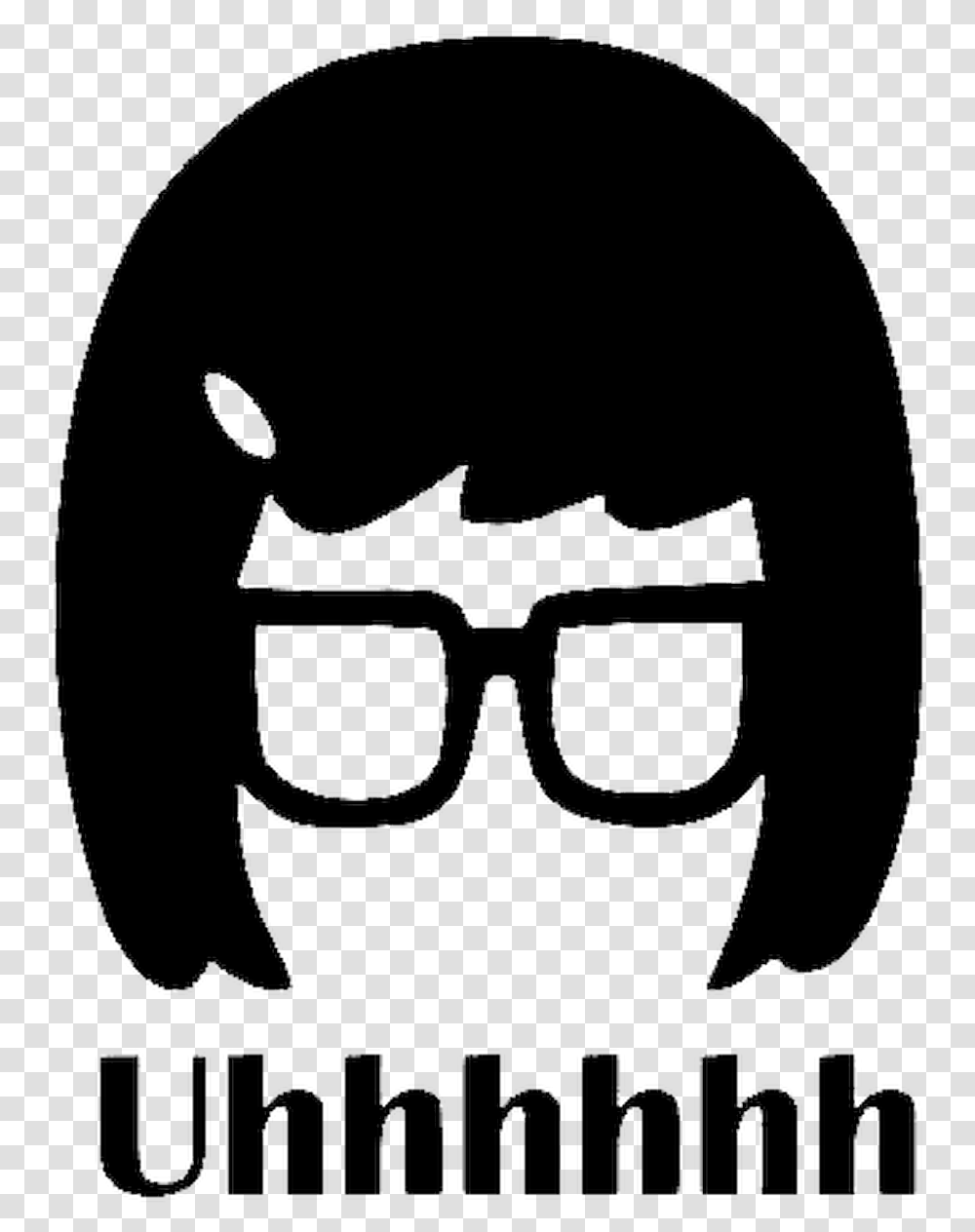 Tina Belcher Uhhhhhh Bob's Burger Cartoon With Glasses Characters, Number, Diagram Transparent Png