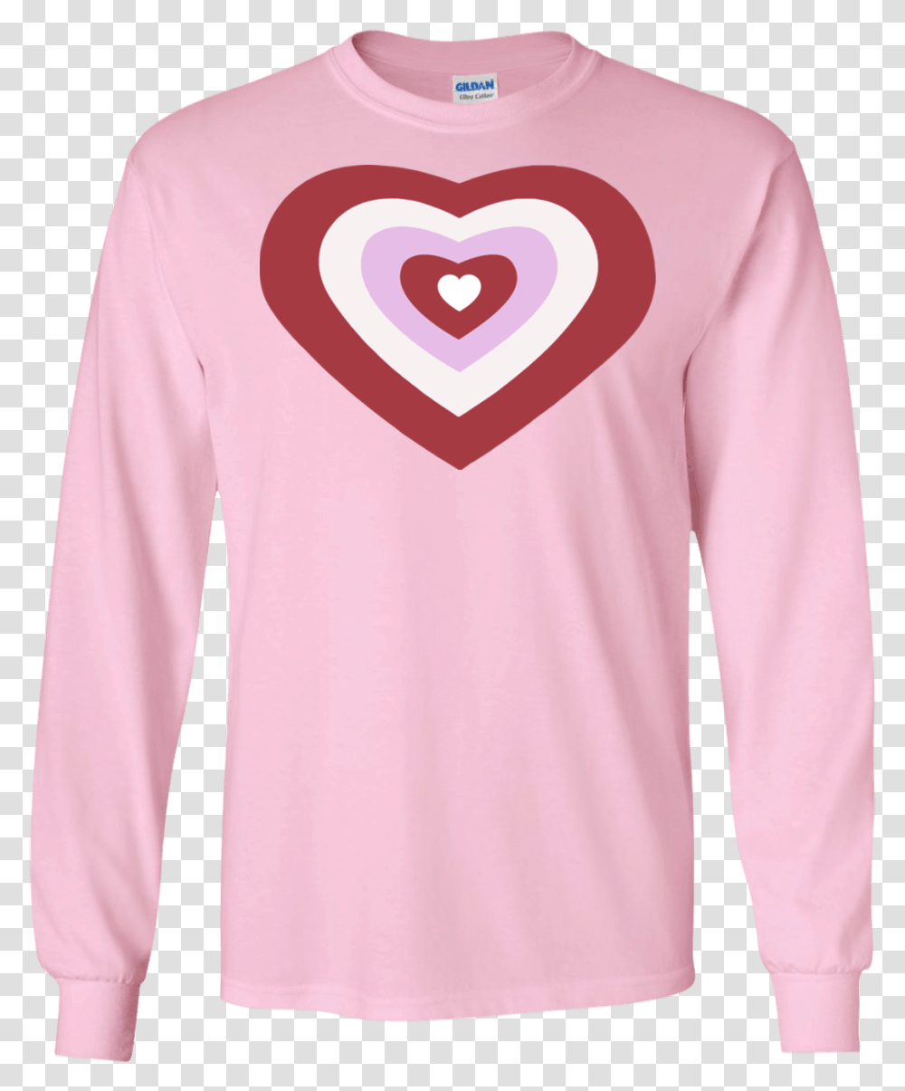 Tina Snow Powerpuff Girl Heart Light Pink Long Sleeve Shirt Long Sleeve, Clothing, Apparel, Sweater, Sweatshirt Transparent Png