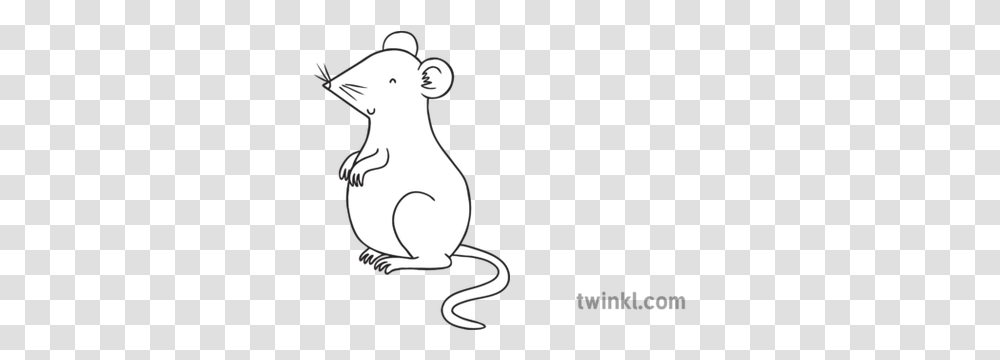 Tina The Tiny Mouse Animal Rodent Ks1 Black And White Patitos Blanco Y Negro, Silhouette, Mammal, Stencil, Label Transparent Png