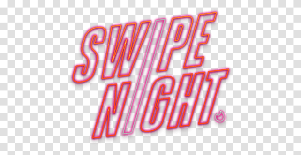 Tinder Tinder Swipe Night Logo, Light, Text, Neon, Alphabet Transparent Png