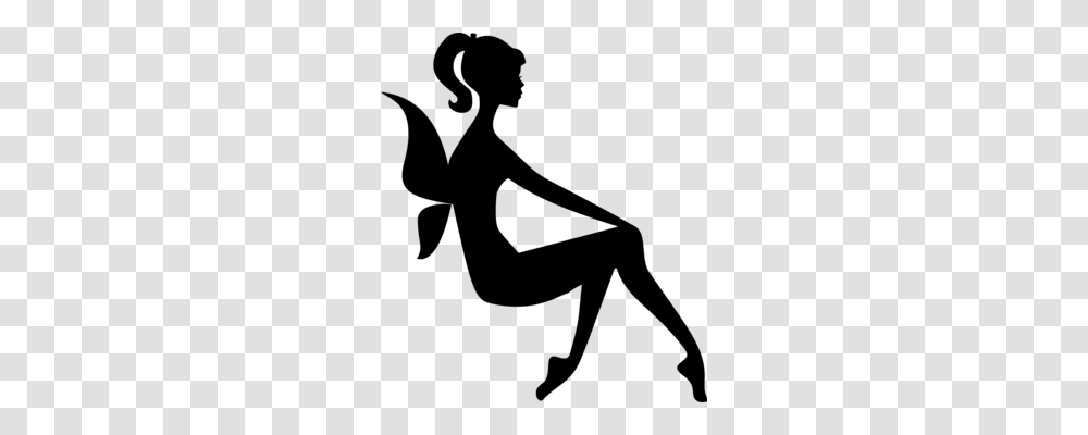 Tinker Bell Fairy Pixie Silhouette Decal, Gray, World Of Warcraft Transparent Png