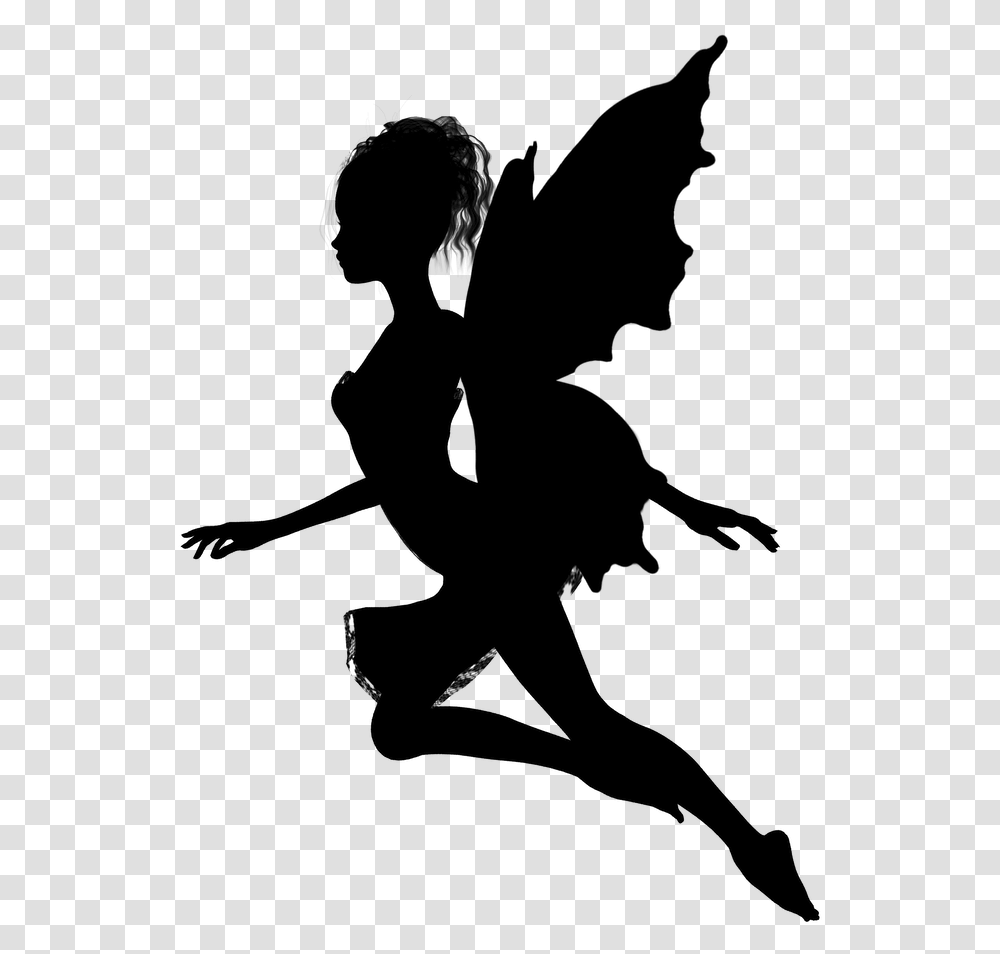 Tinker Bell Fairy Silhouette Stock Photography Fairy Silhouette, Gray, World Of Warcraft Transparent Png