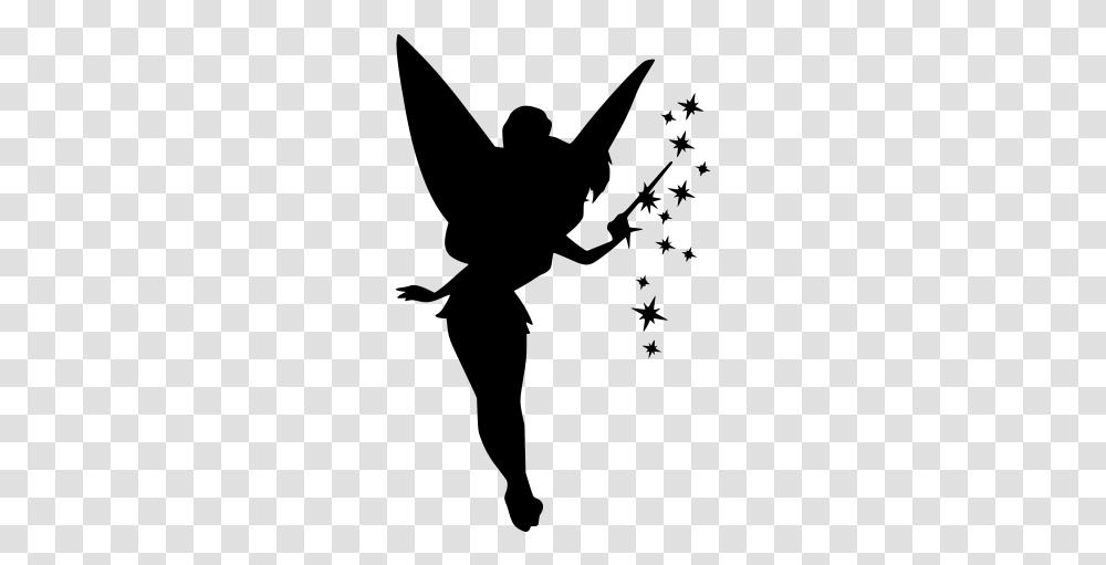 Tinkerbell 2 Vinyl Decal Sticker Tinkerbell Silhouette, Gray, World Of Warcraft Transparent Png