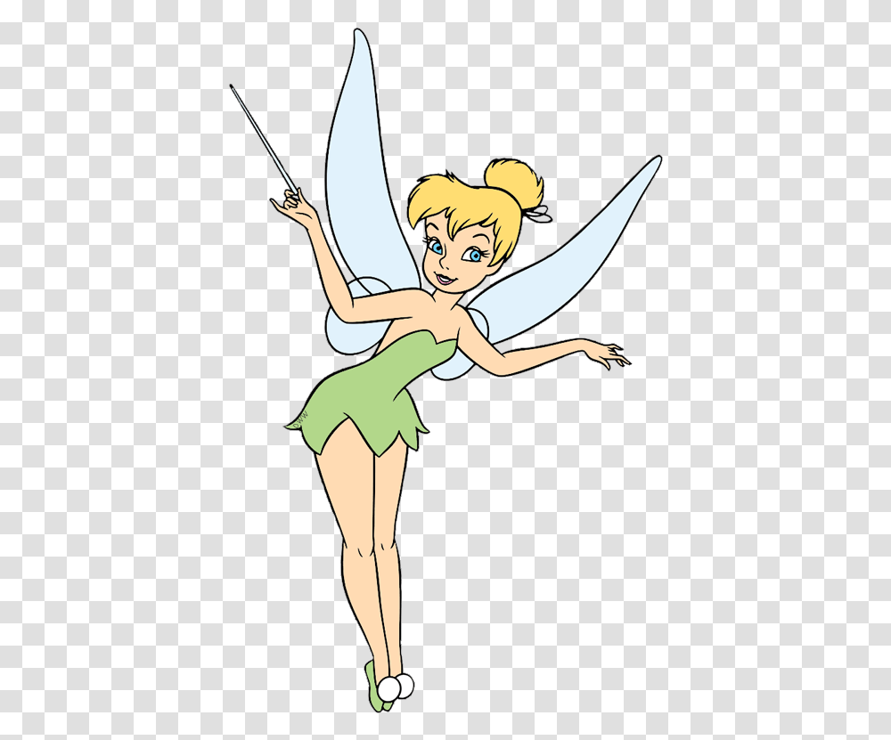 Tinkerbell And Her Wand, Person, Female, Drawing Transparent Png