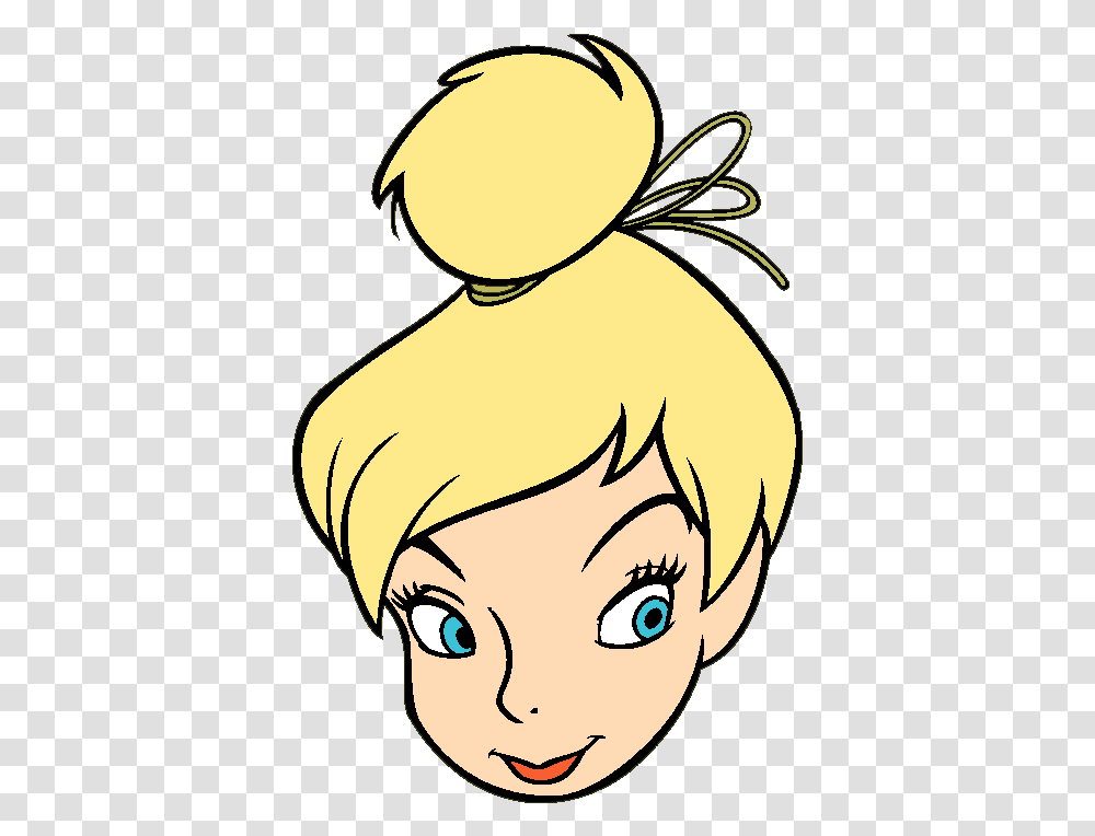 Tinkerbell Head Clipart Simple Tinkerbell Black And White, Comics, Book, Graphics, Manga Transparent Png