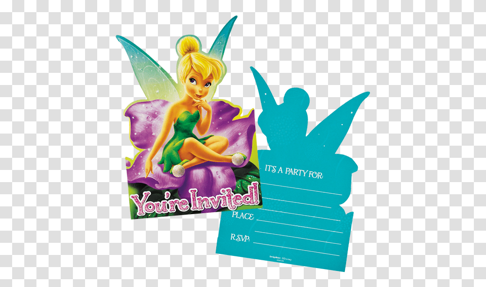 Tinkerbell Party Invites Tinkerbell First Birthday Party Invitations, Poster, Advertisement, Flyer, Paper Transparent Png