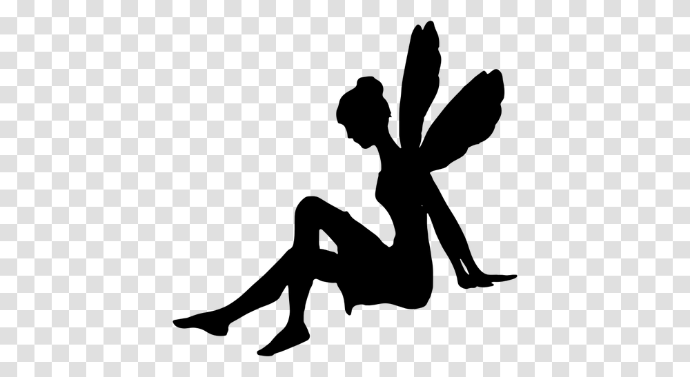 Tinkerbell Silhouette, Gray, World Of Warcraft Transparent Png