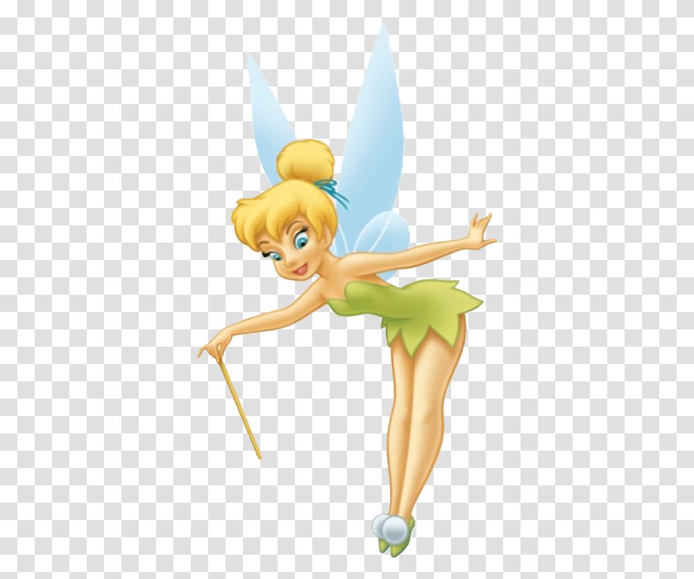 Tinkerbell With Her Wand Download Tinkerbell, Cupid, Person, Human Transparent Png