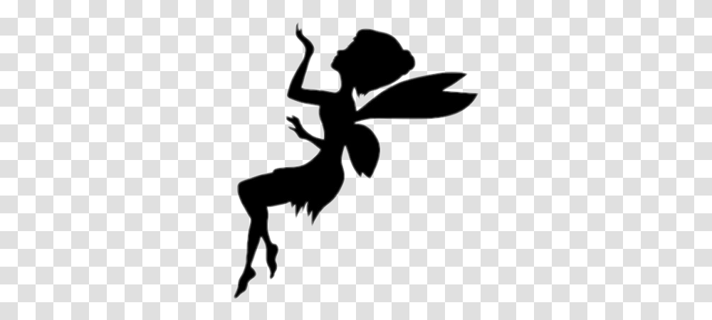 Tinkle Fairy Fairies Wand Magic Black Girl Peter Wings, Stencil, Silhouette, Emblem Transparent Png
