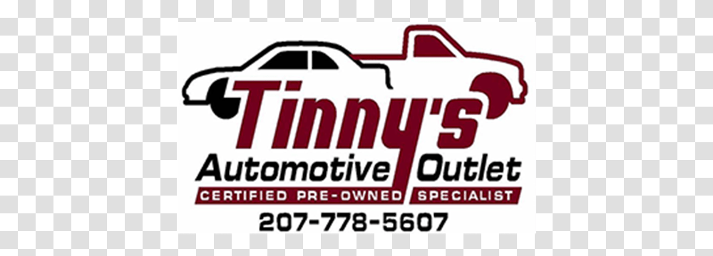 Tinnys Automotive Outlet Mid Size Car, Label, Word, Paper Transparent Png