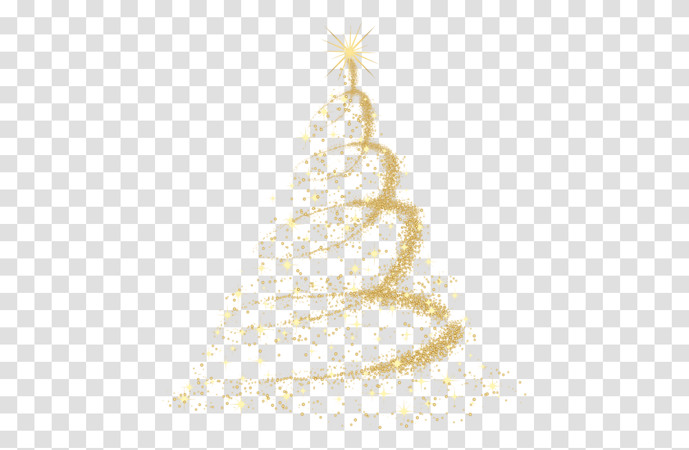 Tinsel Christmas Tree Gold, Ornament, Plant Transparent Png