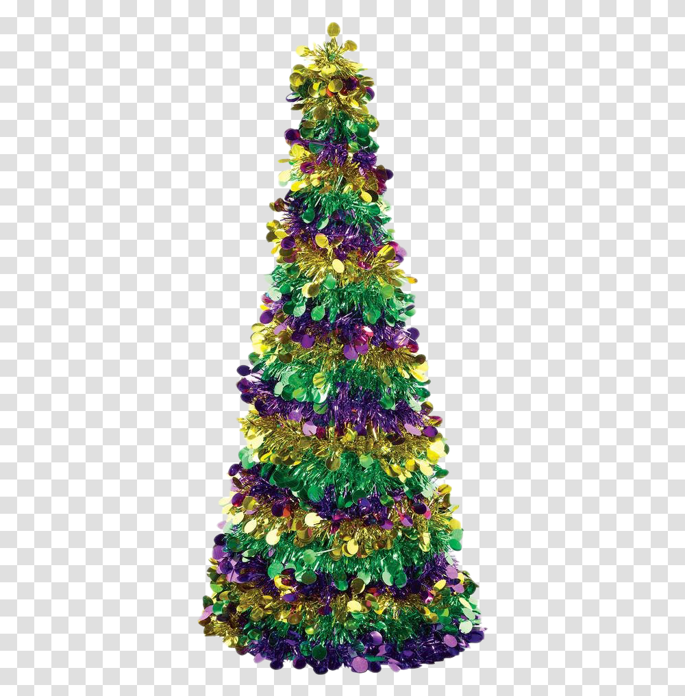 Tinsel Christmas Tree Hd Christmas Tree, Plant, Ornament Transparent Png