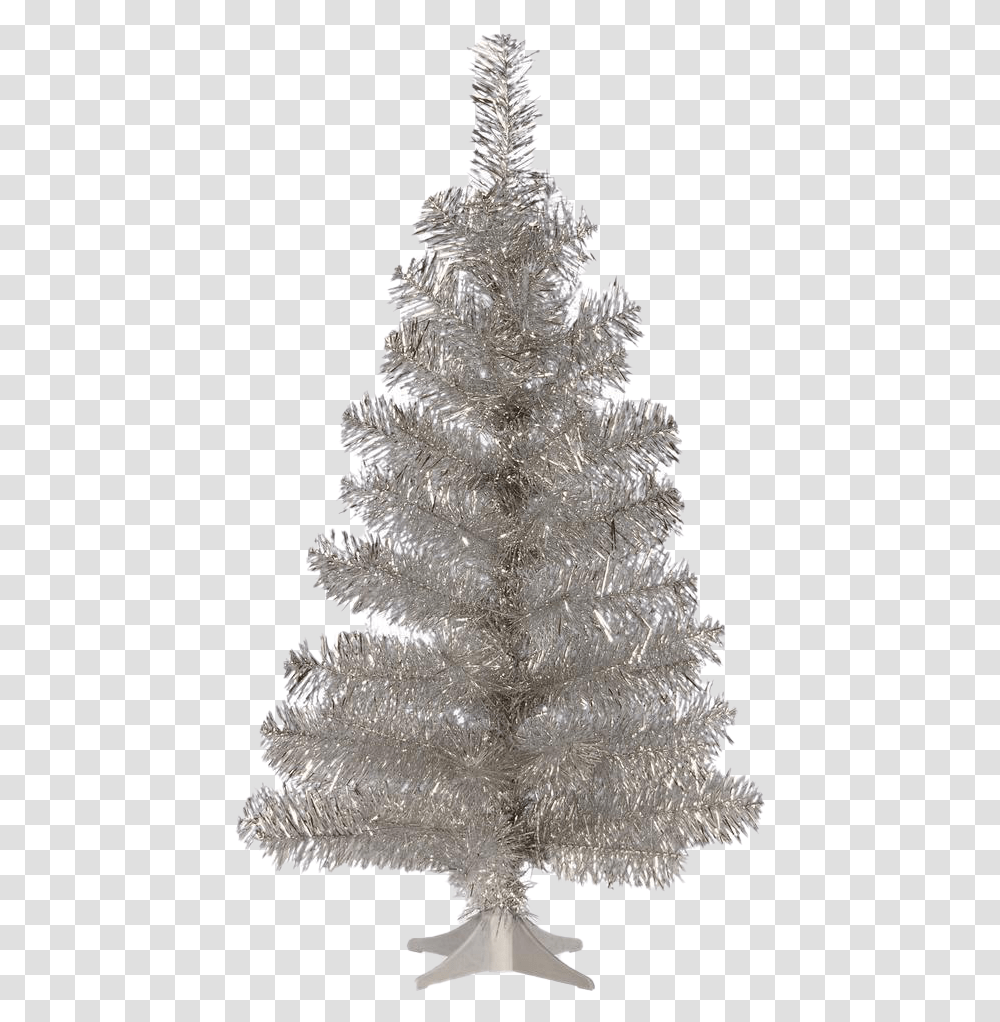 Tinsel Christmas Tree Photo Mart Tinsel Tree, Ornament Transparent Png