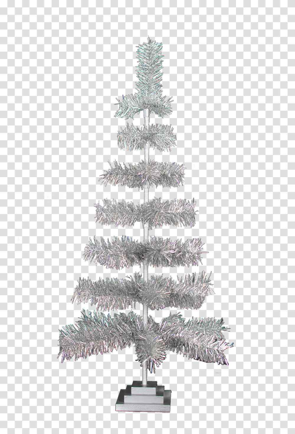 Tinsel Christmas Tree Vector, Plant, Ornament Transparent Png