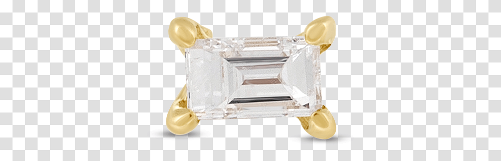 Tiny Baguette Diamond Stud Soft, Accessories, Accessory, Jewelry, Gemstone Transparent Png