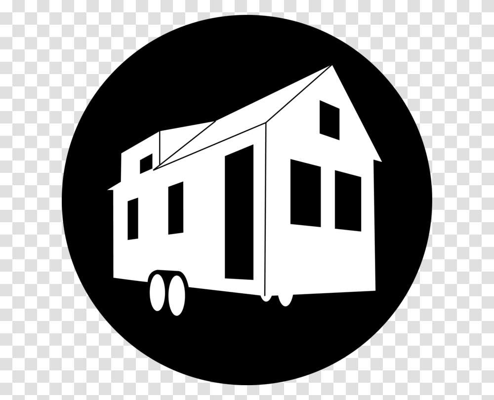 Tiny House Clipart Clip Art Black And White The Tiny Logo Tiny House, Housing, Building, First Aid, Mobile Home Transparent Png